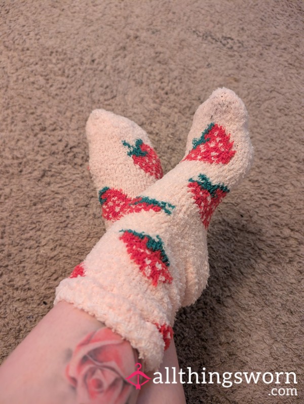 Cute Fluffy Strawberry Socks