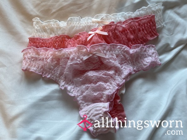 Cute Frilly Lace Thongs