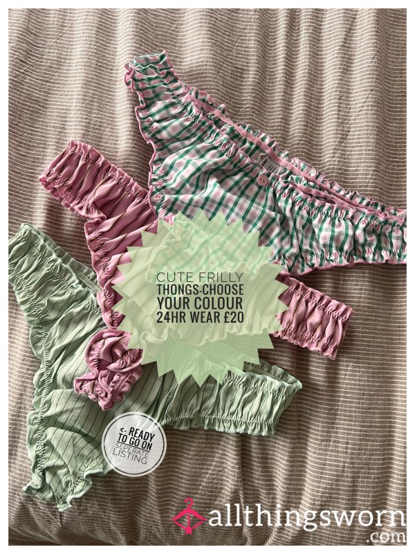 Cute Frilly Ruffle Thongs – ASOS – 24hr Wear £20 | Extra Days £5 💕