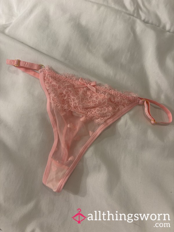 Cute Girly Lacey Pink Thongs