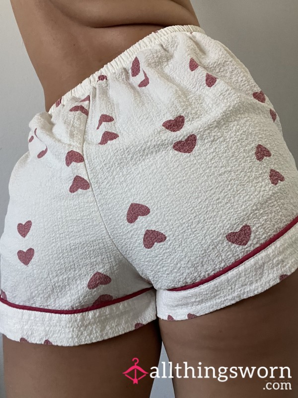 Cute Heart Shorts Worn To Bed 💕
