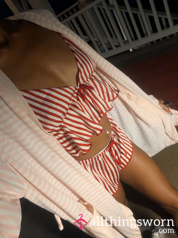 Cute Holiday Pinstripe PJ's