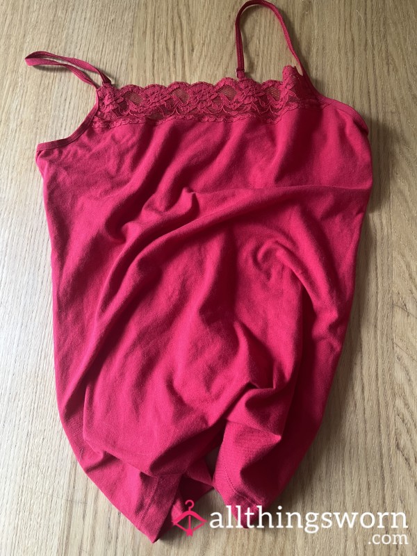 Cute Hot 🔥 Red Cami Top Size 14