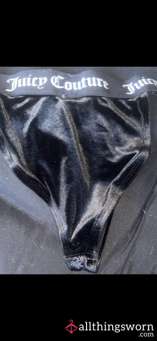 Black Juicy Couture Knickers – Cheeky Fit, Well Worn & Strongly Scented 🖤✨