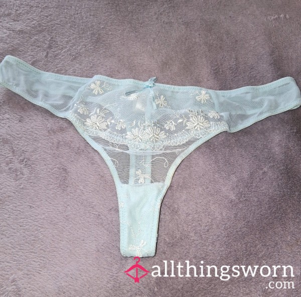 💎 Cute Light Blue Thongs Incl 24hr Wear 💦