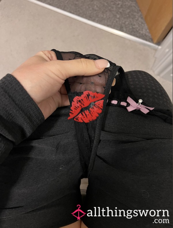 Cute Little Black Thong - Has Been Worn All Day😇💦💋