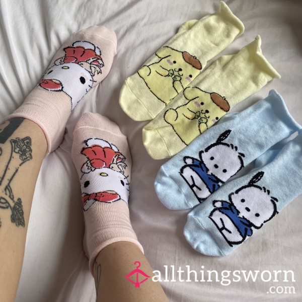 Cute Little Cartoon Ankle Socks💗💛🩵