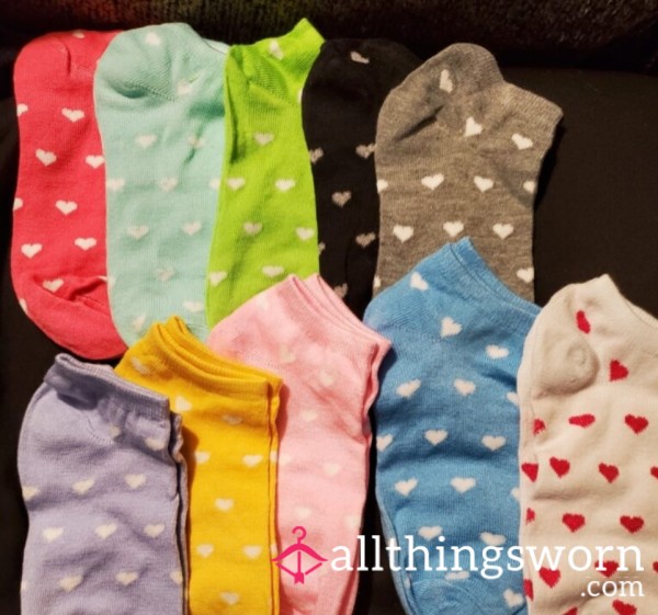 Cute Little Heart Socks 🖤