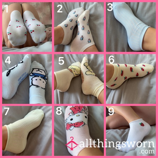 Cute Little Milf Sl*t Socks | UK Size 5/small | Various Colours & Patterns - £10