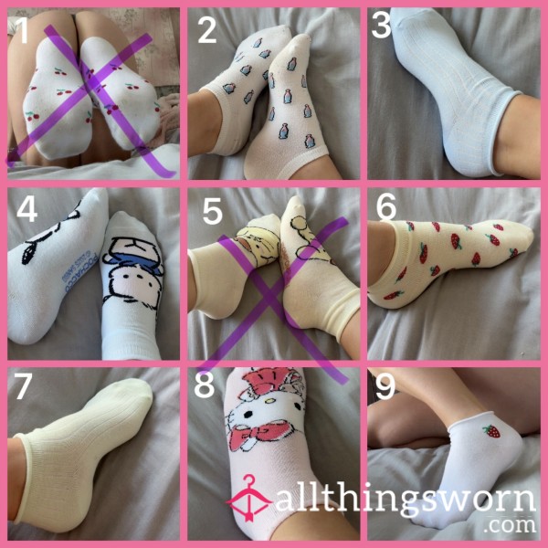 Cute Little Milf Sl*t Socks | UK Size 5/small | Various Colours & Patterns - £10