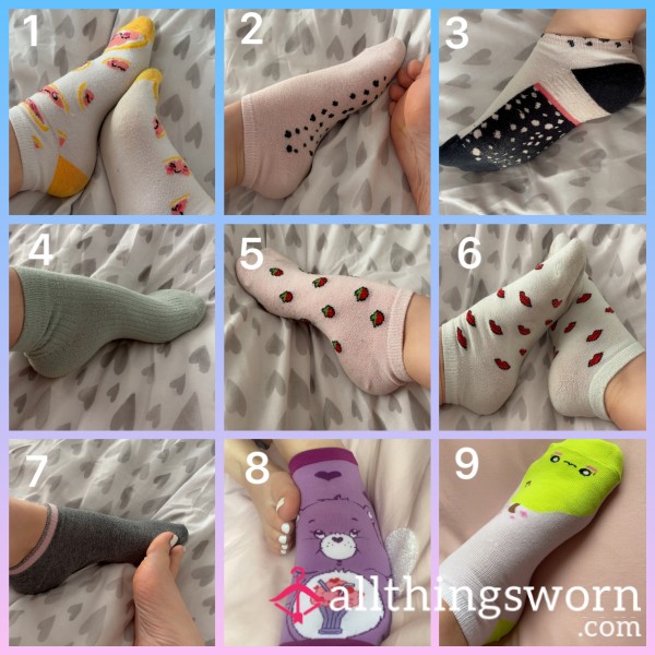 Cute Little Milf Sl*t Socks | UK Size 5/small | Various Colours & Patterns - £10