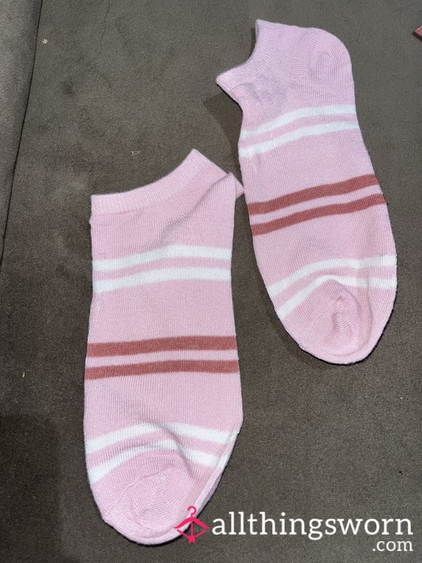 Cute Little Pink Custom Worn Sock