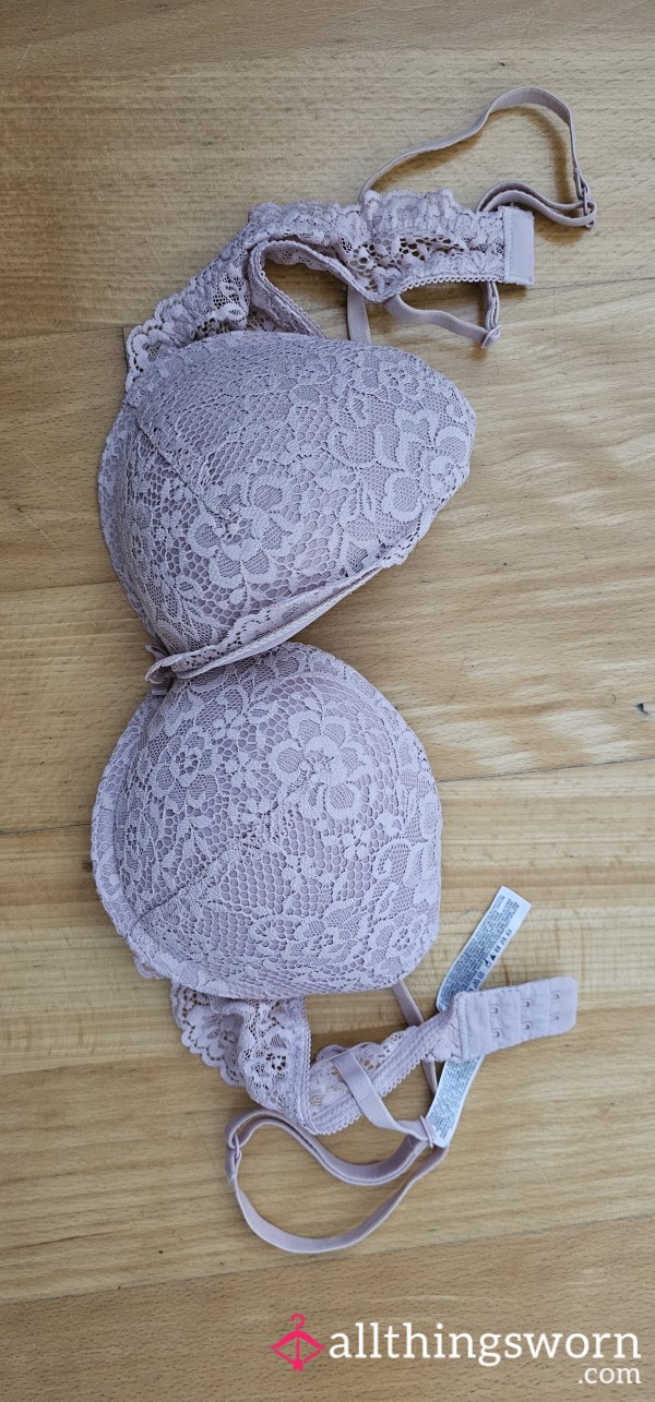 Cute Little Pink Lace Bra