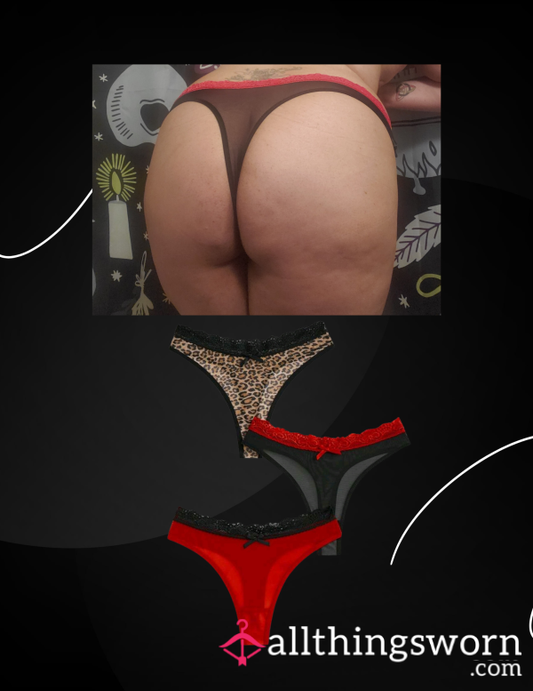Cute Mesh Thongs