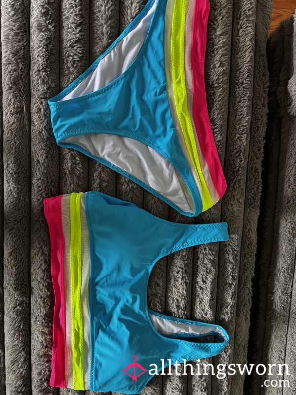 Cute Neon Athletic Swimsuit