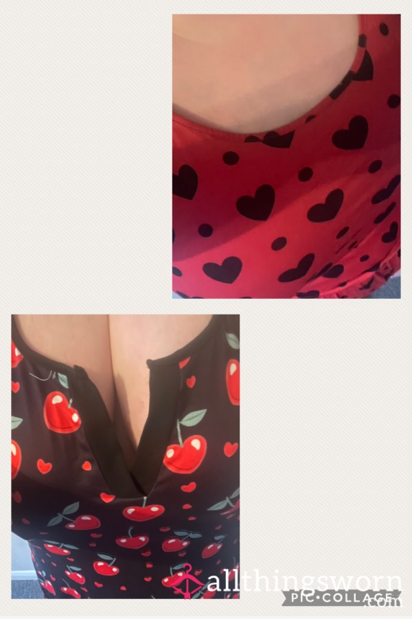 Cute Nightwear! Cherry Nighty And Short Heart Pyjamas ♥️🍒 £30 Each Or £50 For Both ! ✉️ UK Post Included , Can Send Internationally