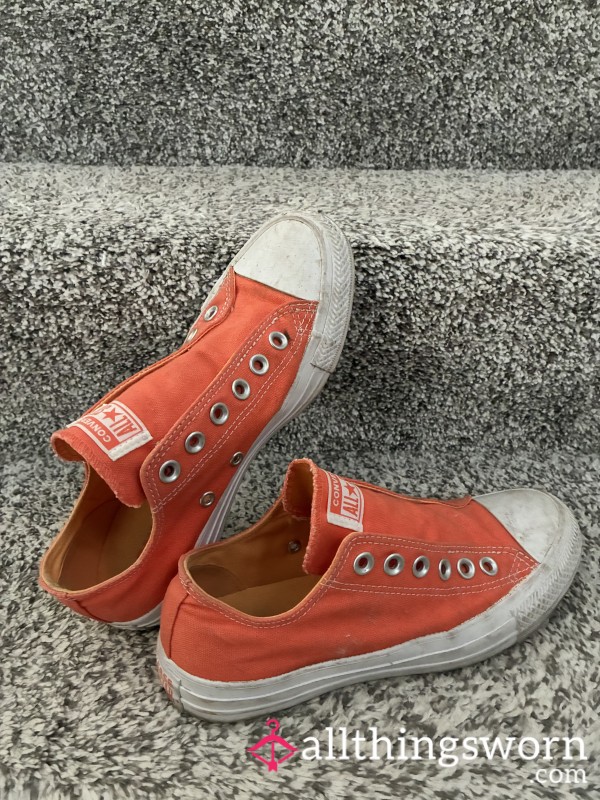 Cute Laceless Orange Converse 🍊