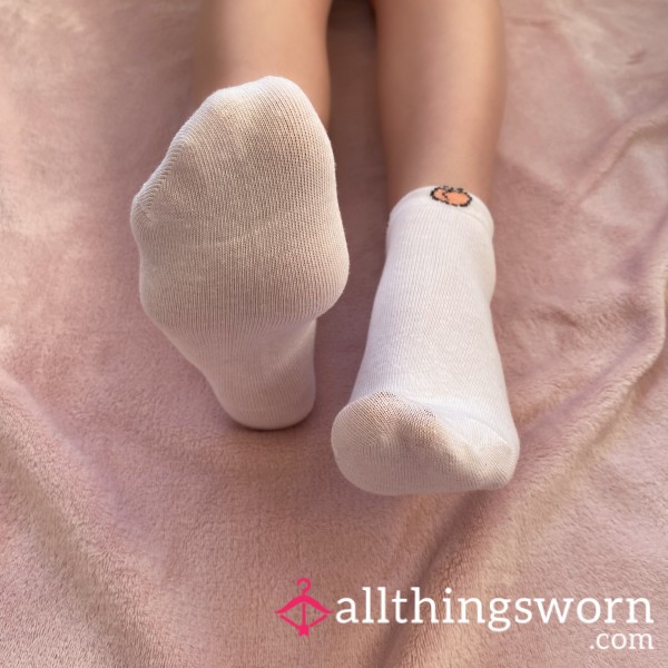 Cute Peach Ankle Socks - 48hr Wear 🍑