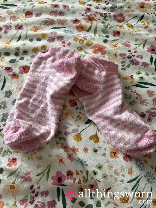 Cute Pink And White Socks