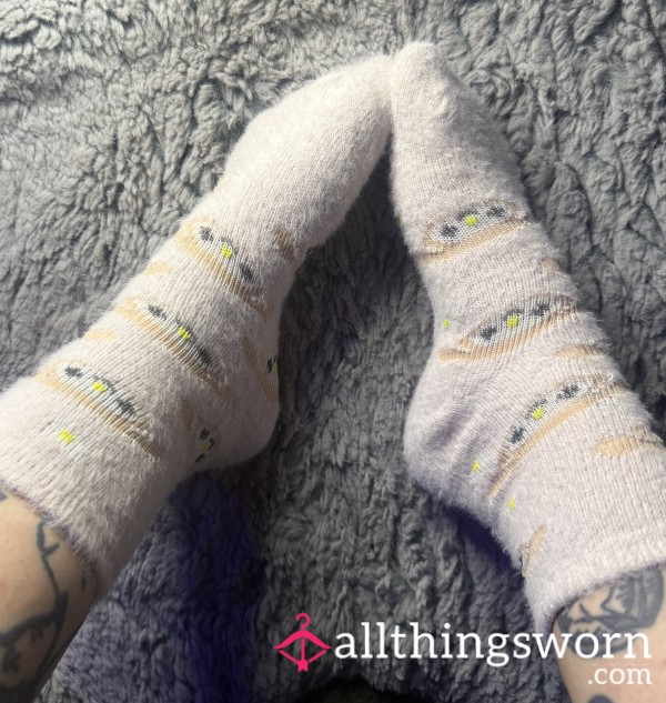 Cute Pink Fluffy Socks