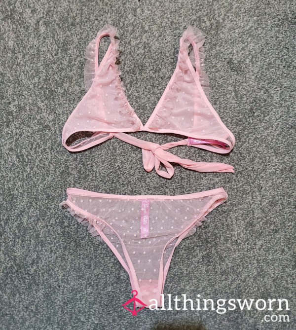 Cute Pink Lingerie Set