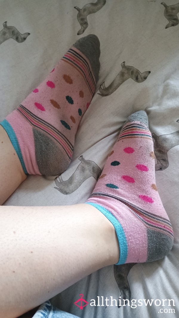 Cute Pink Socks From A Fresh Nights Sleep