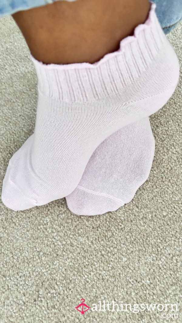 Cute Pink Socks - Just Walked The Dog