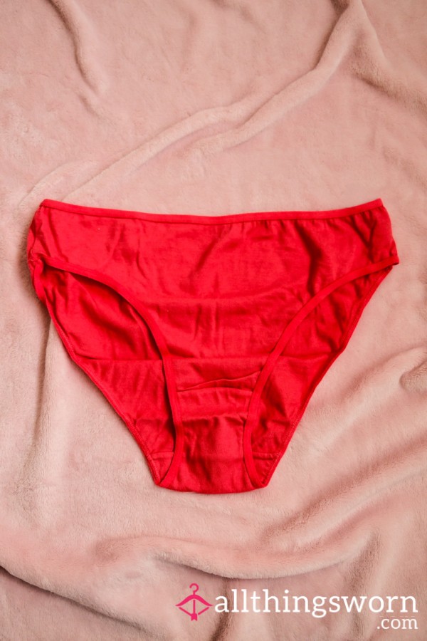 Cute Red Panties - 48hr Wear ❤️