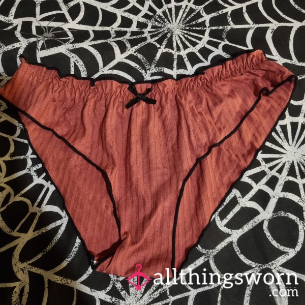 Cute Ruffled Ribbed Bikini Brief Panties
