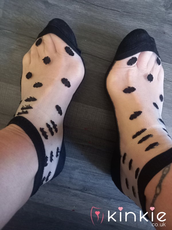 Sold Cute See Through Socks Worn For Days Smelly Sweaty Feet 😘