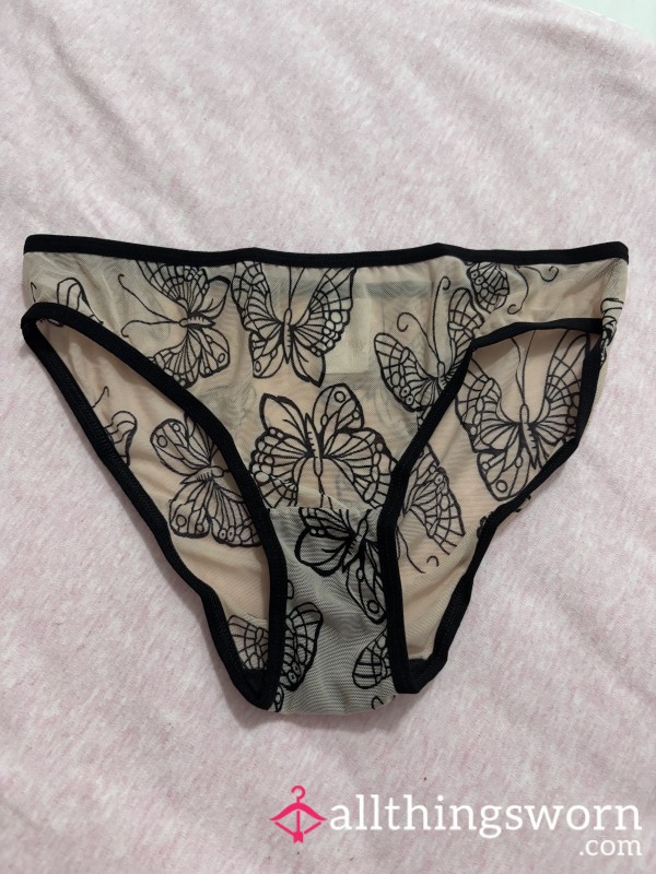 Cute Sheer Bu*terfly Panties