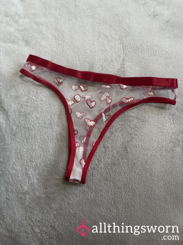 Cute Sheer Red Thongs