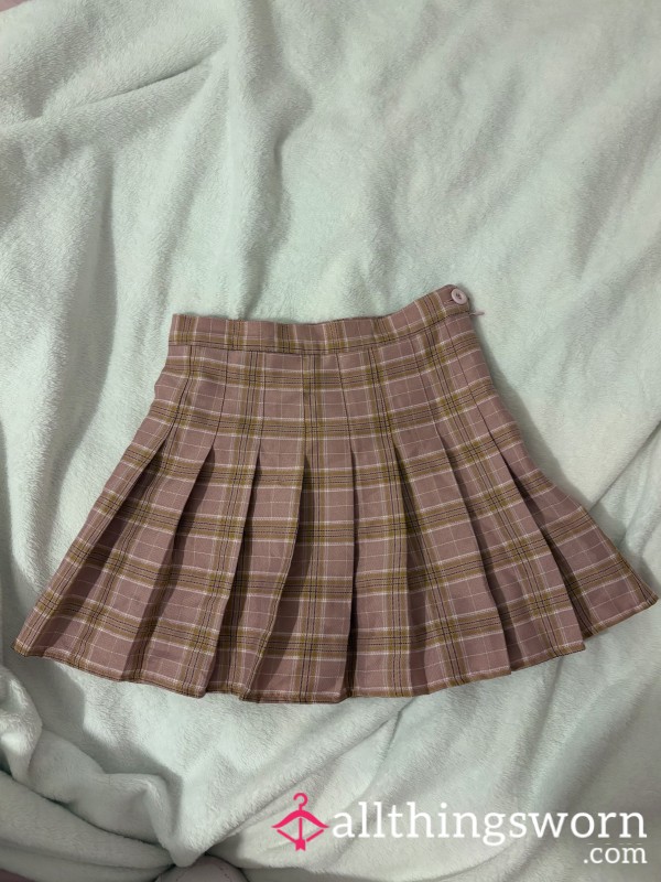 Cute Short Pink Skirt With Built In Shorts