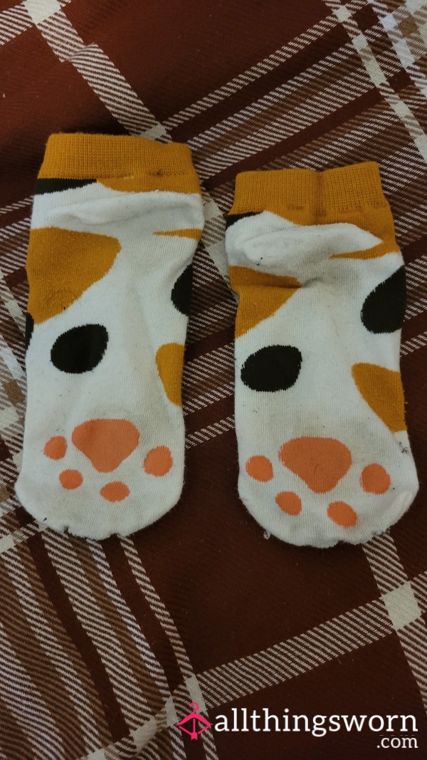 Cute (slightly Dirty) Kitty Socks