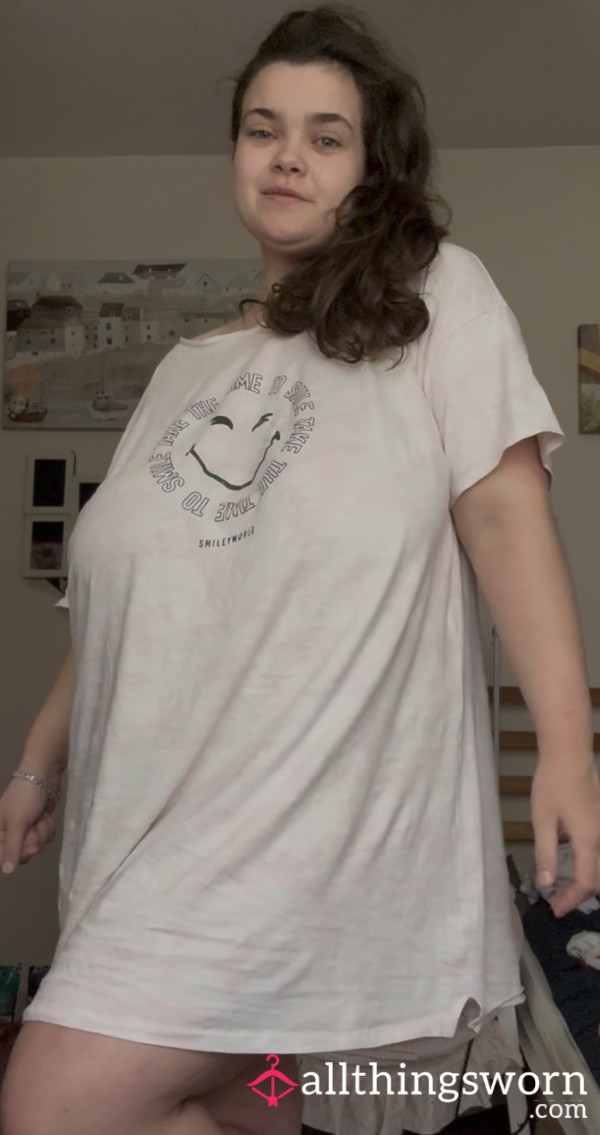 Cute Smiley Face Cotton Nightdress