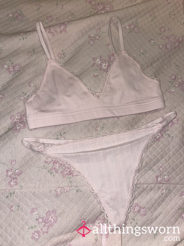 Cute Soft Bra And Thong Set For Custom Wear 🎀💗