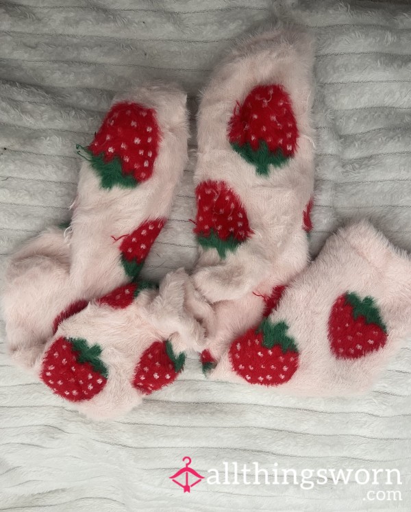 Cute Strawberry Well Worn Socks