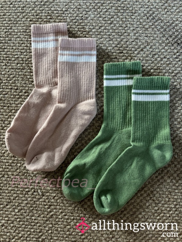 Cute Striped Crew Socks