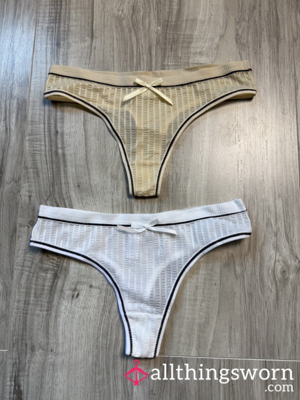 Cute Thongs With Bow