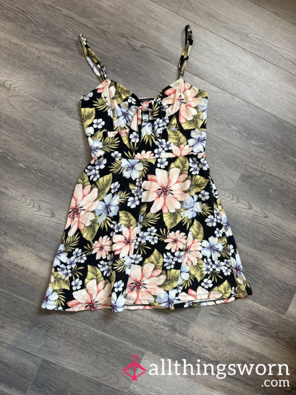 Cute  Tropical Mini Dress