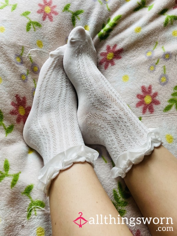 Cute White Frilly Socks