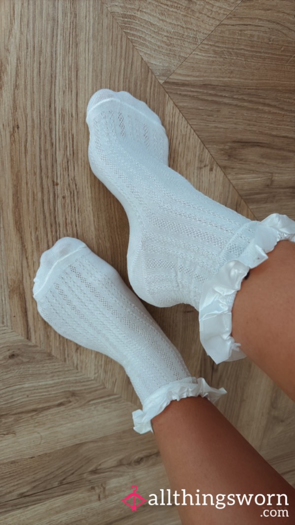 Cute White Frilly Socks