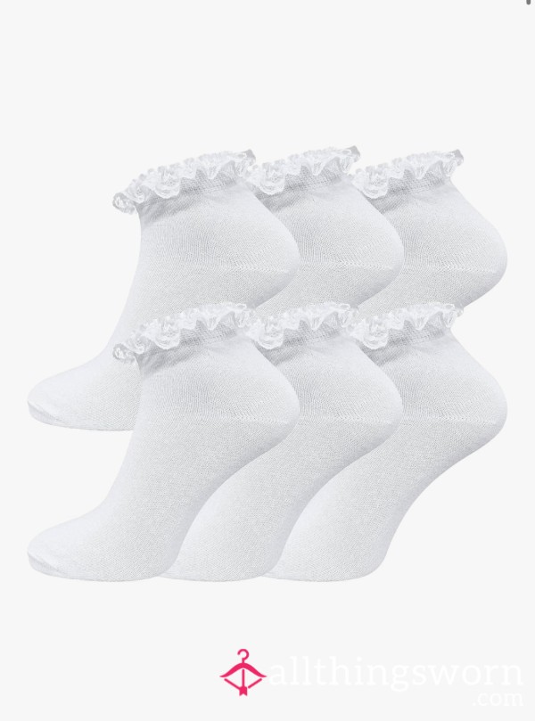 Cute White Frilly Socks