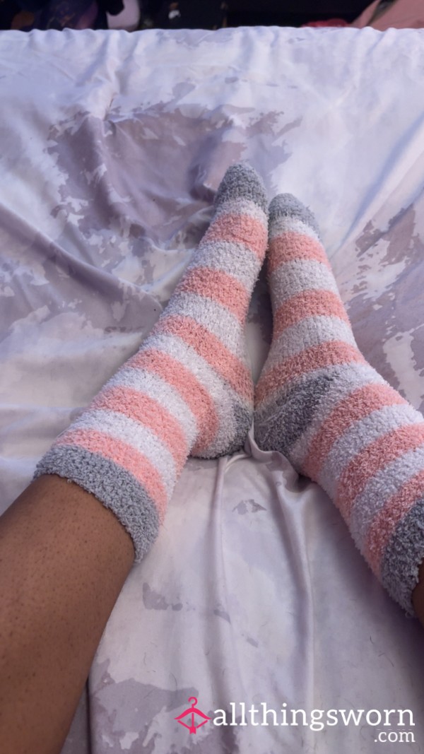 Cute White, Gray, And Pink Footies 🩷