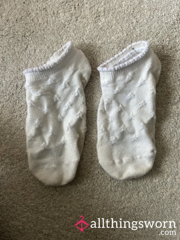 Cute White Star Pattern Ankle Socks