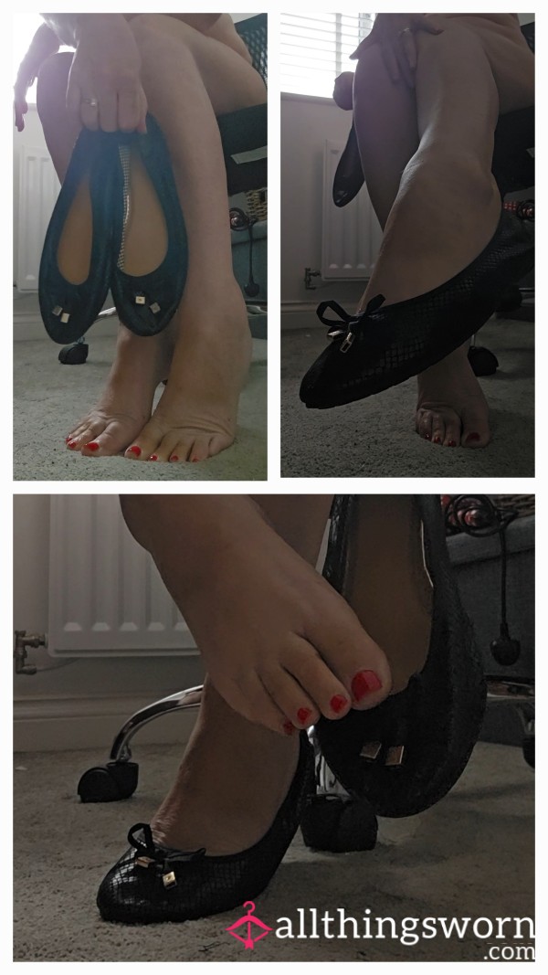Cute Worn Ballet Pumps... S**y Pretty Wears!