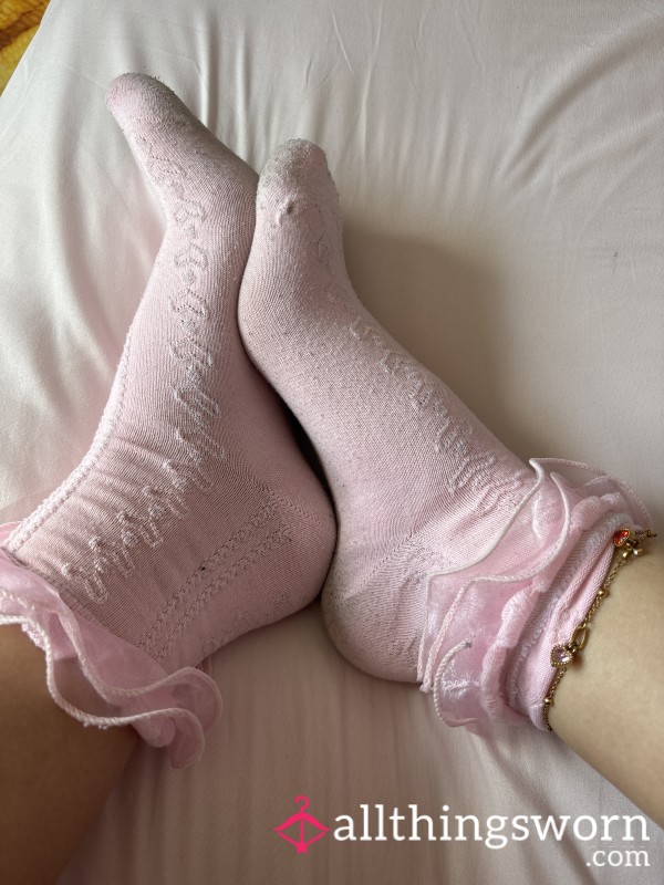 Cute Worn Pink Socks
