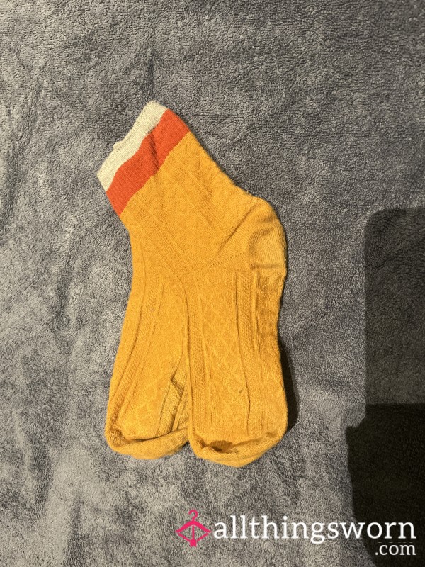 Cute Yellow Socks - Worn All Day (job And Gym)