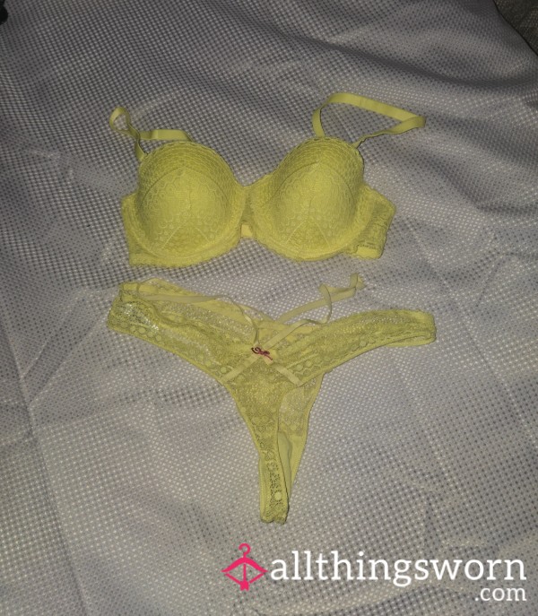 💛 Cute Yellow Worn Underwear Sets 💛