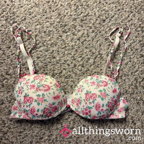 Cutesy Flor*l Bra Xs